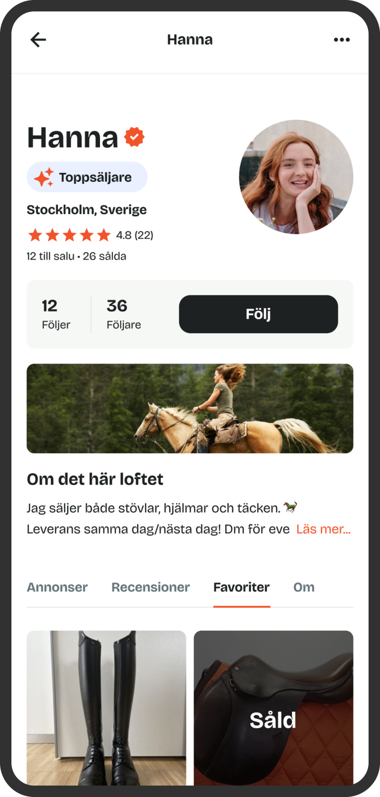 Skapa din personliga  profil